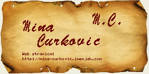 Mina Ćurković vizit kartica
